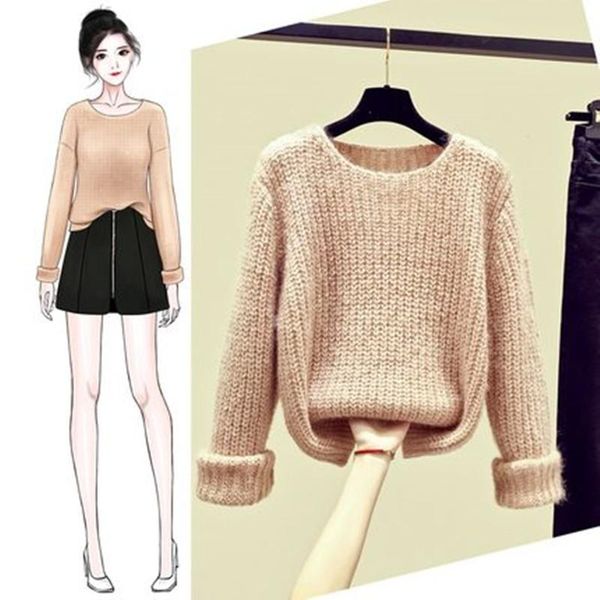 women's sweaters autumn / winter 2021 thick sweater long sleeve round neck solid color loose pullover soft and warm coat, White;black
women's sweaters autumn / winter 2021 thick sweater long sleeve round neck solid color loose pullover soft and warm coat, White;black