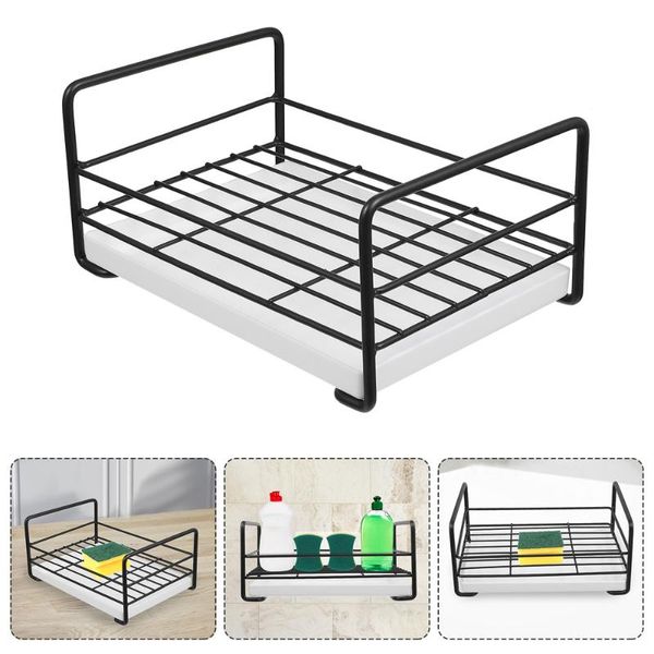 kitchen storage & organization 1pc stainless steel sponge rag holder rack draining