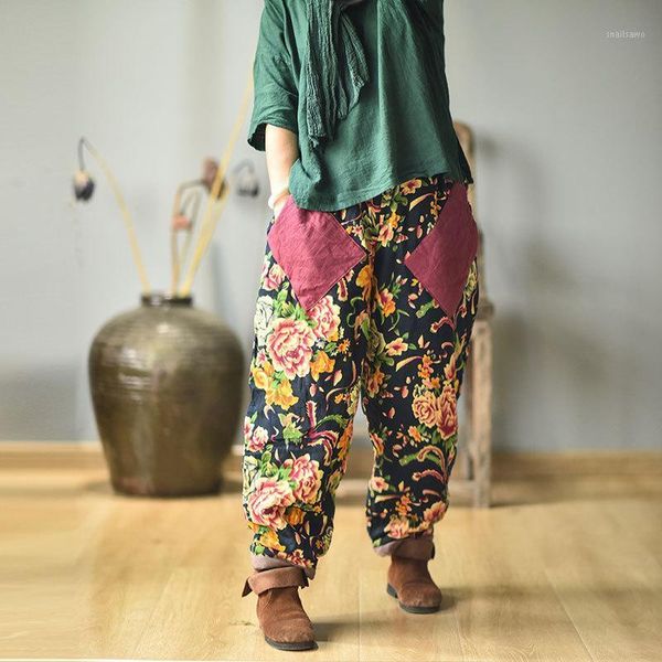 women printed loose elastic waist harem pants ladies vintage padded trousers female 2021 patchwork women's & capris, Black;white
women printed loose elastic waist harem pants ladies vintage padded trousers female 2021 patchwork women's & capris, Black;white