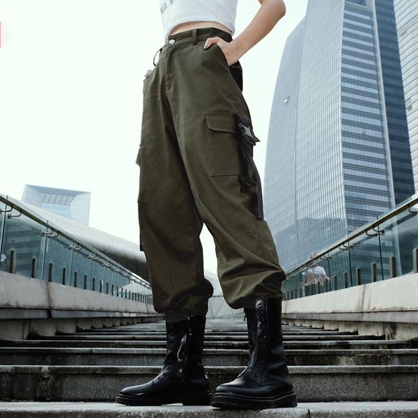 women's pants & capris patchwork pockets harem cargo women 2021 autumn female hip hop streetwear casual high waist joggers trousers, Black;white
women's pants & capris patchwork pockets harem cargo women 2021 autumn female hip hop streetwear casual high waist joggers trousers, Black;white