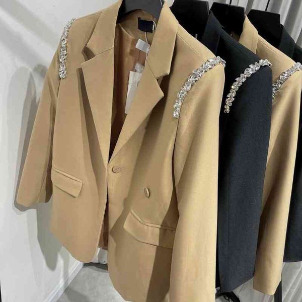 women's suits & blazers khaki blazer temperature autumn bright diamond all-match black outwears loose lady 7z03, White;black
women's suits & blazers khaki blazer temperature autumn bright diamond all-match black outwears loose lady 7z03, White;black