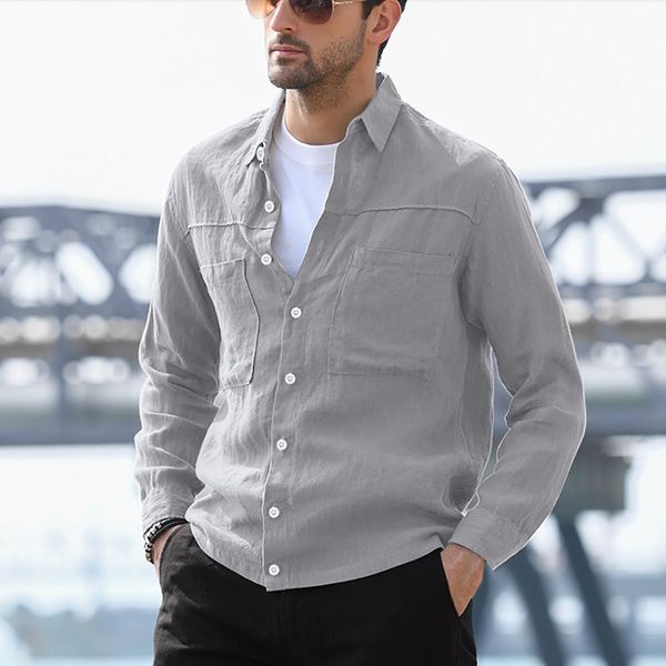 shirts men vintage pure color button linen solid long sleeve retro shirts blouse autumn warm pocket male, White;black
shirts men vintage pure color button linen solid long sleeve retro shirts blouse autumn warm pocket male, White;black