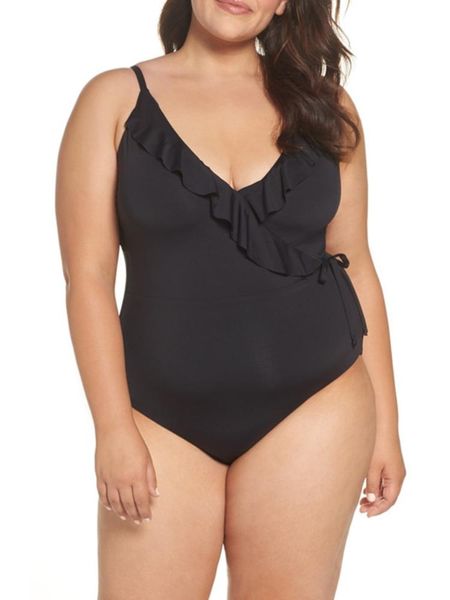 one-piece suits european and american plus size swimsuit solid color cross flounced fat woman bikini
one-piece suits european and american plus size swimsuit solid color cross flounced fat woman bikini