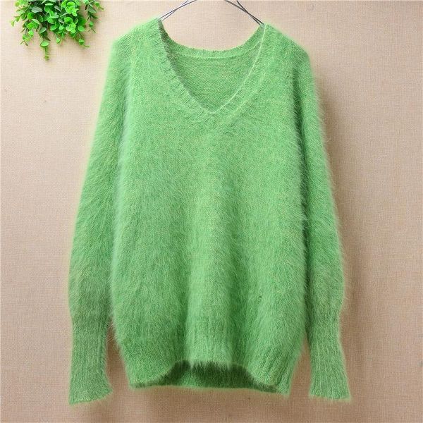 women's sweaters youth series knitted mink cashmere pullover angora fur sweater winter slim v-neck basecoat blouse female, White;black
women's sweaters youth series knitted mink cashmere pullover angora fur sweater winter slim v-neck basecoat blouse female, White;black