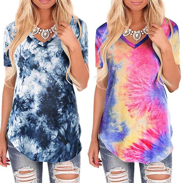 women's t-shirt summer women irregular gradient 2021 casual short sleeve v-neck rainbow tshirt fashion street lady tee tie dye print to, White
women's t-shirt summer women irregular gradient 2021 casual short sleeve v-neck rainbow tshirt fashion street lady tee tie dye print to, White