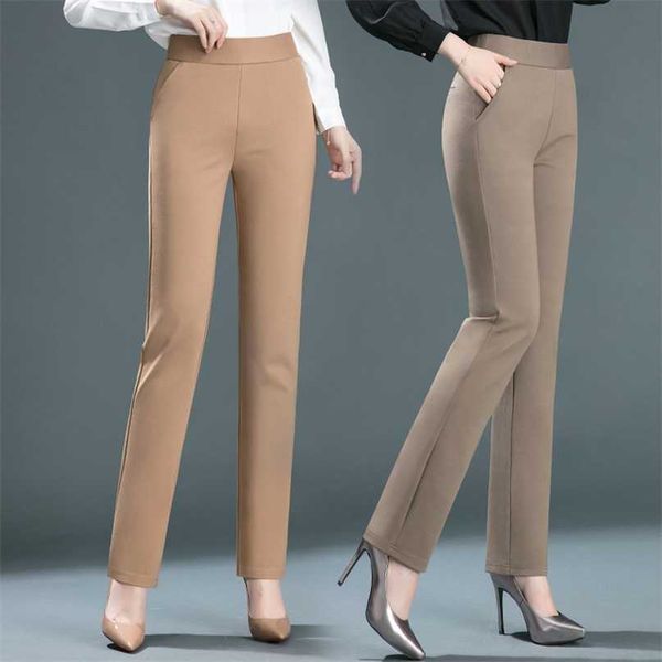 spring and autumn elastic waist fashion straight pants stretch high thin nylon cotton women's summer 211007, Black;white
spring and autumn elastic waist fashion straight pants stretch high thin nylon cotton women's summer 211007, Black;white