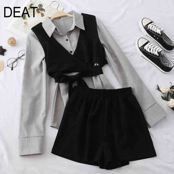 women shorts arrivals lapel long sleeve temperament streetwear two piece set fashion spring summer 11d379 210525, White
women shorts arrivals lapel long sleeve temperament streetwear two piece set fashion spring summer 11d379 210525, White