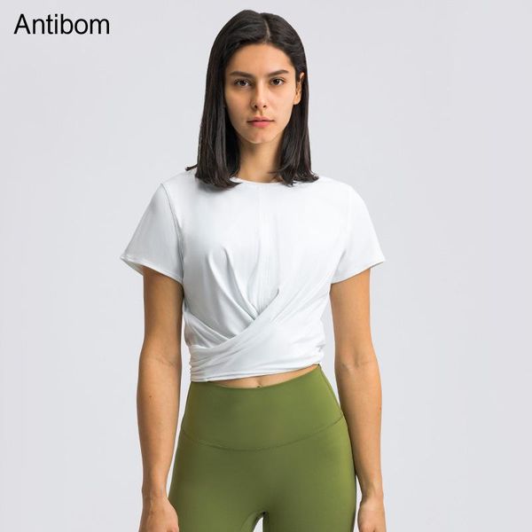 antibom o-neck women's t-shirt soft breathable short sleeve sports hem cross back design fitness gym crop yoga blouses outfit
antibom o-neck women's t-shirt soft breathable short sleeve sports hem cross back design fitness gym crop yoga blouses outfit