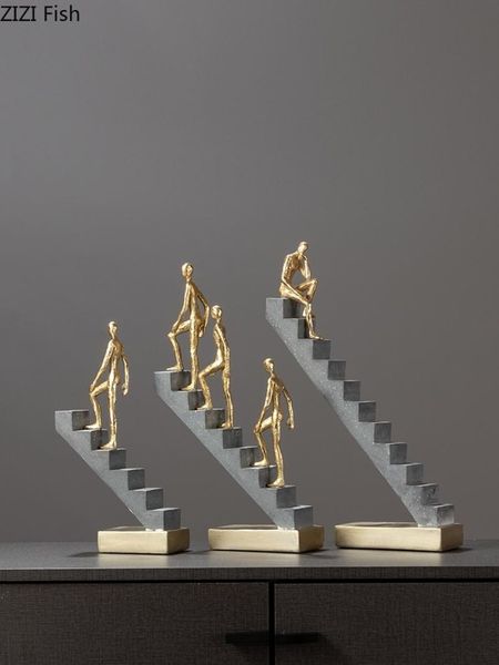 decorative objects & figurines creative golden figures resin ornaments abstract portrait ladder art crafts furnishings exquisite home decora
decorative objects & figurines creative golden figures resin ornaments abstract portrait ladder art crafts furnishings exquisite home decora