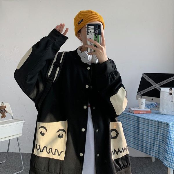 men's jackets e-baihui bomber jacket autumn coat casual loose printed fashion streetwear hip-hop cartoon all-match windbreaker overcoat, Black;brown
men's jackets e-baihui bomber jacket autumn coat casual loose printed fashion streetwear hip-hop cartoon all-match windbreaker overcoat, Black;brown