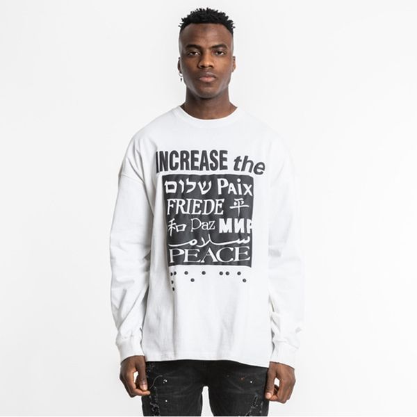 men's t-shirts 20ss letter pattrn print long sleeve men and women tshirts loose casual harajuku streetwear t-shirt oversize hip ho, White;black
men's t-shirts 20ss letter pattrn print long sleeve men and women tshirts loose casual harajuku streetwear t-shirt oversize hip ho, White;black
