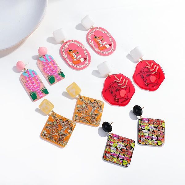 dangle & chandelier aensoa geometric print colorful acrylic drop earrings for women personality graffiti pendant jewelry wholesale, Silver
dangle & chandelier aensoa geometric print colorful acrylic drop earrings for women personality graffiti pendant jewelry wholesale, Silver