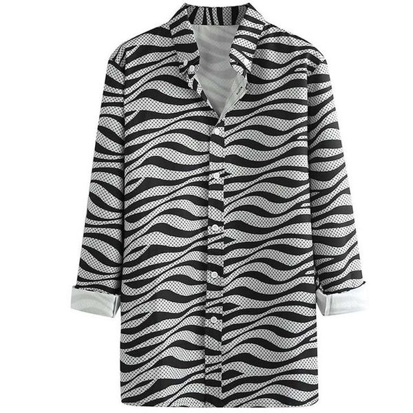 wave pattern shirts for men long sleeve casual zebra mens shirt spring autumn chemise homme fashion party nightclub camisas men's, White;black
wave pattern shirts for men long sleeve casual zebra mens shirt spring autumn chemise homme fashion party nightclub camisas men's, White;black