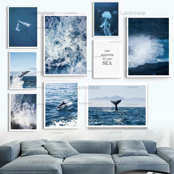 paintings blue ocean canvas painting whale dolphin quote sea animal wall art nordic posters and prints living room frameless home decor
paintings blue ocean canvas painting whale dolphin quote sea animal wall art nordic posters and prints living room frameless home decor
