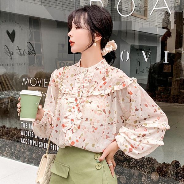 women's blouses & shirts loose chiffon blouse women long sleeve ruffles female 2021 autumn office lady elegant lantern and, White
women's blouses & shirts loose chiffon blouse women long sleeve ruffles female 2021 autumn office lady elegant lantern and, White