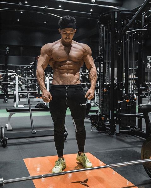 muscle men's sweatpants fitness training joggers casual autumn cotton fashion streetwear pants men elastic waistband, Black
muscle men's sweatpants fitness training joggers casual autumn cotton fashion streetwear pants men elastic waistband, Black