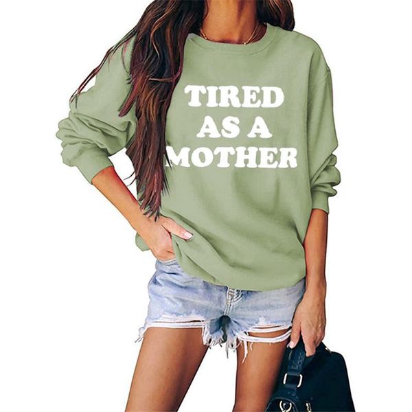 tired as a mother letter print sweatshirt women casual o-neck long sleeve jumper pullover autumn womne's hoodie streetwear women's, Black
tired as a mother letter print sweatshirt women casual o-neck long sleeve jumper pullover autumn womne's hoodie streetwear women's, Black