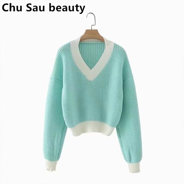 autumn winter vintage chic green knitted crop women fall jumper casual v-neck short pullovers sweaters 210508, White;black
autumn winter vintage chic green knitted crop women fall jumper casual v-neck short pullovers sweaters 210508, White;black