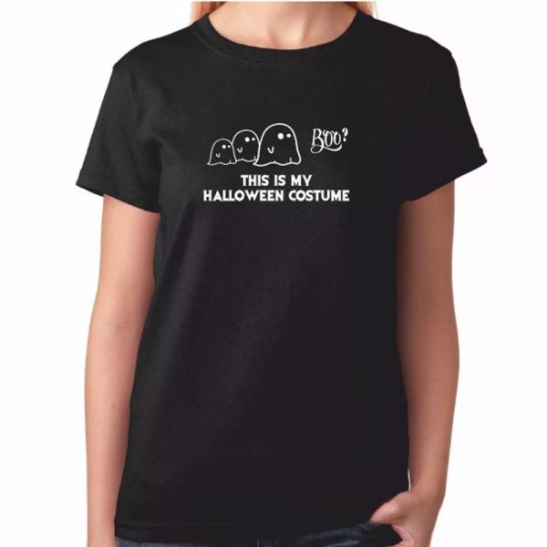 ladies halloween tshirt - boo ghost t shirt - joke womens girls budget costume, White;black
ladies halloween tshirt - boo ghost t shirt - joke womens girls budget costume, White;black