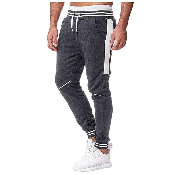 men's pants casual sweatpants striped stitching elastic drawstring zipper binding foot trousers fitness sports jogging, Black
men's pants casual sweatpants striped stitching elastic drawstring zipper binding foot trousers fitness sports jogging, Black