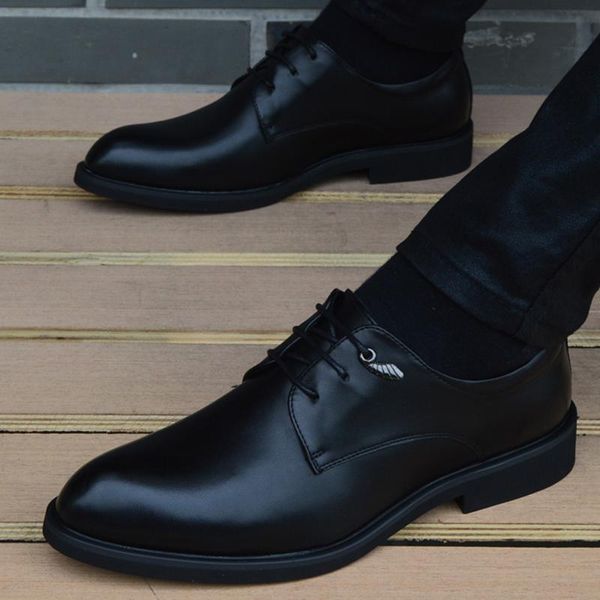 dress shoes men spring summer formal genuine leather business casual office luxury male breathable oxfords, Black
dress shoes men spring summer formal genuine leather business casual office luxury male breathable oxfords, Black