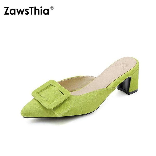 slippers zawsthia 2021 summer flock square high heels green red pink woman outdoor women slides mules with buckle big size 47 48, Black
slippers zawsthia 2021 summer flock square high heels green red pink woman outdoor women slides mules with buckle big size 47 48, Black