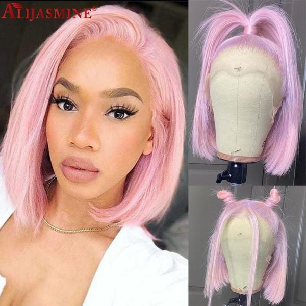 lace wigs transparent part pink human hair wig short bob front for women brazilian closure, Black;brown
lace wigs transparent part pink human hair wig short bob front for women brazilian closure, Black;brown