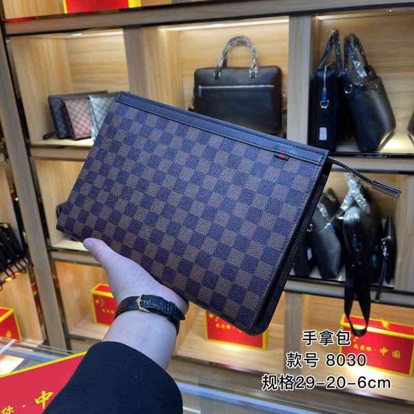 handbag 2021 fashion checkerboard men's business large capacity zipper clip bag korean, Black;red
handbag 2021 fashion checkerboard men's business large capacity zipper clip bag korean, Black;red