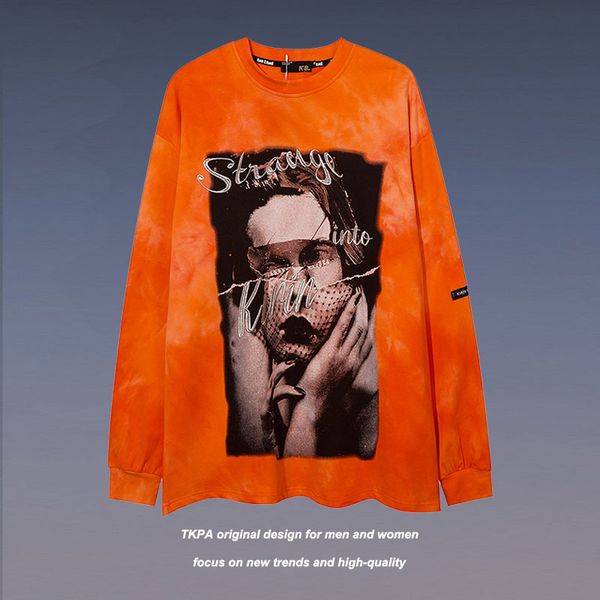 tkpa fashion brand abstract printed long sleeve t-shirt men's oversize tie dyed gradient autumn winter bottoming shirt, Black;white
tkpa fashion brand abstract printed long sleeve t-shirt men's oversize tie dyed gradient autumn winter bottoming shirt, Black;white