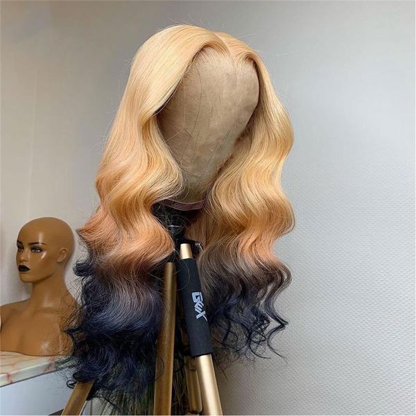 ombre colored silk base human hair wig 5x5 pu blonde wavy remy glueless transparent for black women lace wigs, Black;brown
ombre colored silk base human hair wig 5x5 pu blonde wavy remy glueless transparent for black women lace wigs, Black;brown