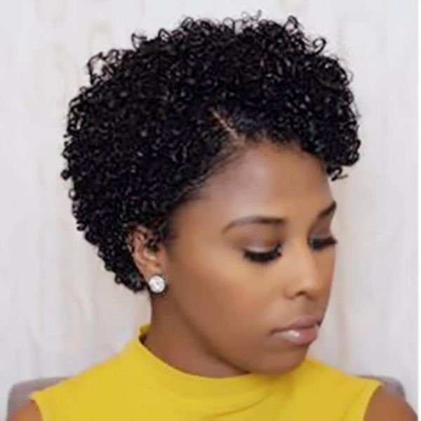 afro kinky curly short wig human hair 130 density full machine made none lace front wigs, Black;brown
afro kinky curly short wig human hair 130 density full machine made none lace front wigs, Black;brown