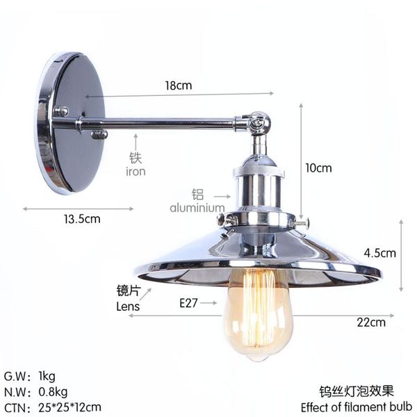 wall lamp retro vintage modern wrought iron led decorative interior lighting bedside light living room / bedroom aisle
wall lamp retro vintage modern wrought iron led decorative interior lighting bedside light living room / bedroom aisle