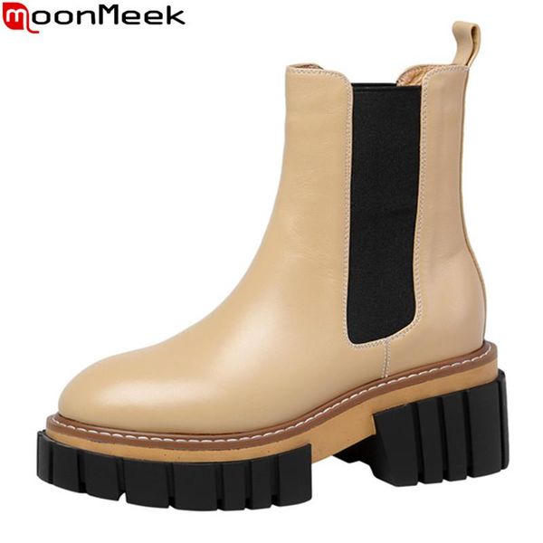 boots moonmeek 2021 arrival women genuine leather square heels round toe autumn winter ankle for woman, Black
boots moonmeek 2021 arrival women genuine leather square heels round toe autumn winter ankle for woman, Black