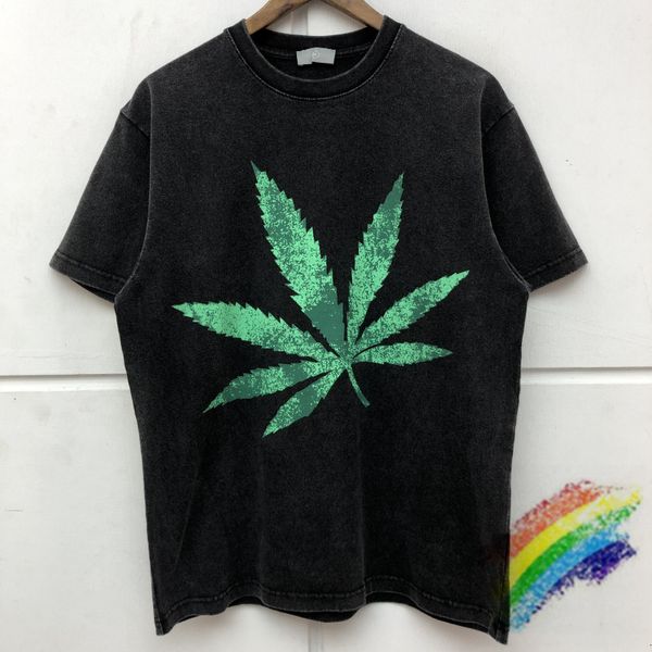 t shirts 2021ss leaf printing t shirt men women washed tees t-shirts, White;black 
t shirts 2021ss leaf printing t shirt men women washed tees t-shirts, White;black