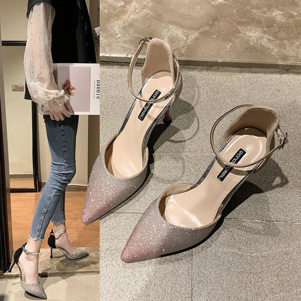 party dress thin high heels women sandals 2021 summer shoes ladies casual pumps ankle strap sandalias, Black
party dress thin high heels women sandals 2021 summer shoes ladies casual pumps ankle strap sandalias, Black