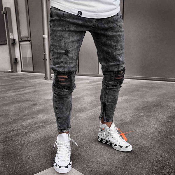 2021men's high elastic skinny jeans ripped hip hop biker jeans men's foot mouths zipper jogging casual pencil long pants x0621, Blue
2021men's high elastic skinny jeans ripped hip hop biker jeans men's foot mouths zipper jogging casual pencil long pants x0621, Blue