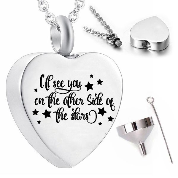 wholesale star pendant necklace cremation jewelry silver heart-shaped souvenir ashes urn memorial family or pet
wholesale star pendant necklace cremation jewelry silver heart-shaped souvenir ashes urn memorial family or pet