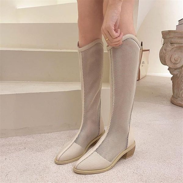 boots women 2021 trend spring summer net red female wild mesh surface pointed toe long tube roman sandals, Black
boots women 2021 trend spring summer net red female wild mesh surface pointed toe long tube roman sandals, Black