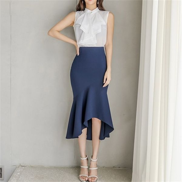 summer 2 pieces set blouses sleeveless bandage pencil midi skirts elegant party office lady women dresses 210603, White
summer 2 pieces set blouses sleeveless bandage pencil midi skirts elegant party office lady women dresses 210603, White