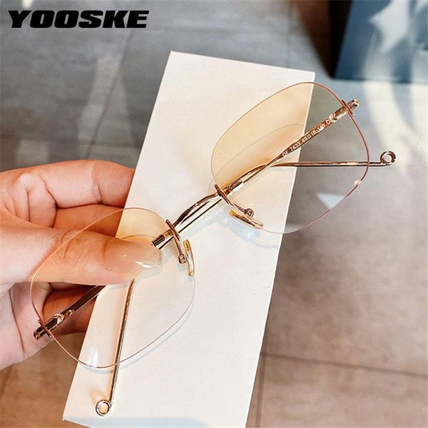 rimless small sunglasses women design gradient sun glasses men transparent rectangle vintage eyewear uv400, White;black
rimless small sunglasses women design gradient sun glasses men transparent rectangle vintage eyewear uv400, White;black