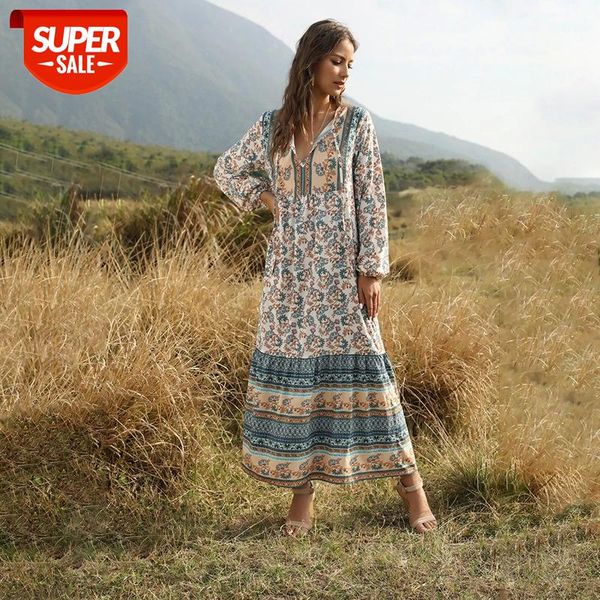 Ladies Elegant Summer Long Bohemian Print Dress Women 2021 New Full Sleeve V-neck Ankle Length Dress #K73Y, White;black
Ladies Elegant Summer Long Bohemian Print Dress Women 2021 New Full Sleeve V-neck Ankle Length Dress #K73Y, White;black