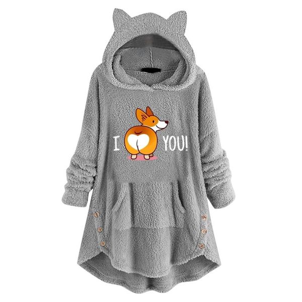 women's hoodies & sweatshirts cute dog love printed hoodie women long sleeve cat ear pullover sweatshirt winter fleece plus size with b, Black
women's hoodies & sweatshirts cute dog love printed hoodie women long sleeve cat ear pullover sweatshirt winter fleece plus size with b, Black