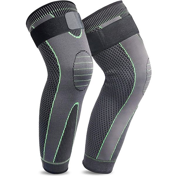 1 pair compression leg knee pads sleeves with elastic straps extra long legs braces knee sleeve for working out, joint pain, arthritis, runn, Black;gray
1 pair compression leg knee pads sleeves with elastic straps extra long legs braces knee sleeve for working out, joint pain, arthritis, runn, Black;gray