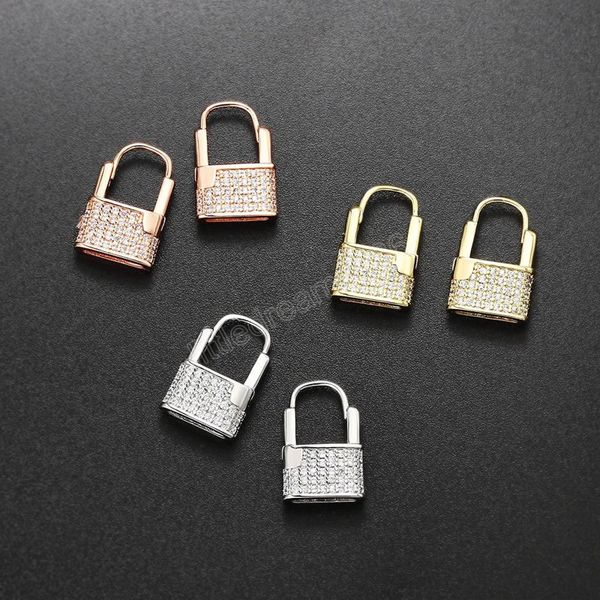 new fashion 18k yellow white gold plated full cz lock hoops earrings gift for men women nice gift, Golden;silver
new fashion 18k yellow white gold plated full cz lock hoops earrings gift for men women nice gift, Golden;silver