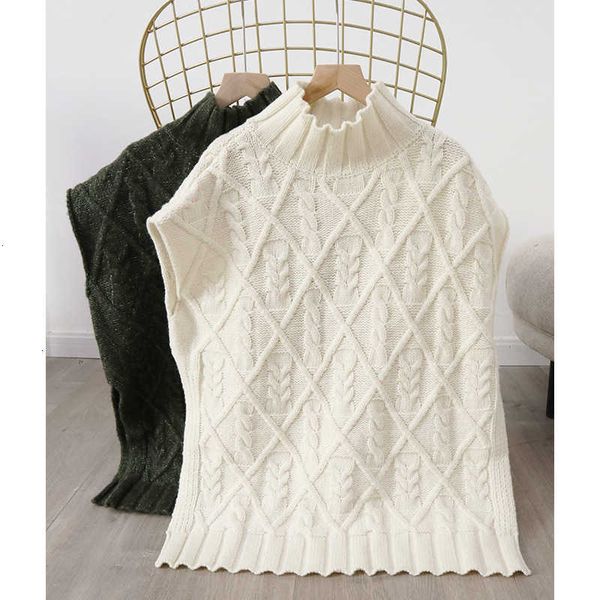 women's sweaters sweaters turtleneck women vest sleeveless solid color simple hem split knit a a775, White;black
women's sweaters sweaters turtleneck women vest sleeveless solid color simple hem split knit a a775, White;black