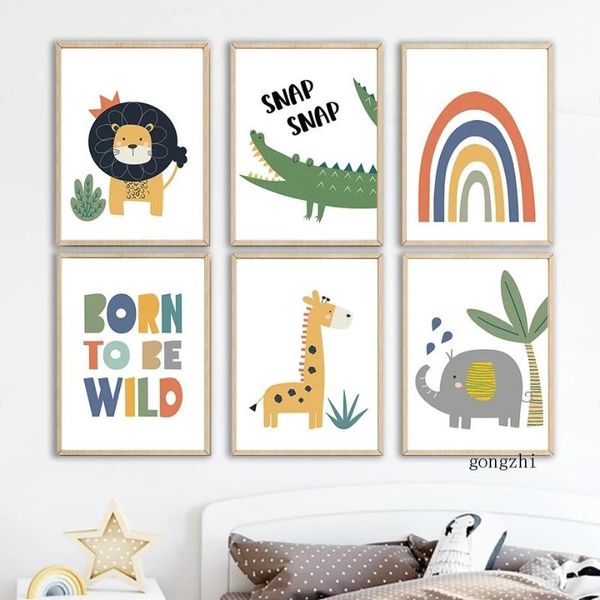 paintings wild animals lion elephant giraffe crocodile nordic posters rainbow canvas painting and prints wall art pictures kids room decor
paintings wild animals lion elephant giraffe crocodile nordic posters rainbow canvas painting and prints wall art pictures kids room decor