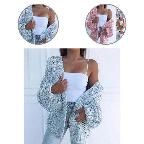 women's knits & tees leisure warm ladies lantern sleeve sweater cardigan female no buttons for outdoor, White
women's knits & tees leisure warm ladies lantern sleeve sweater cardigan female no buttons for outdoor, White