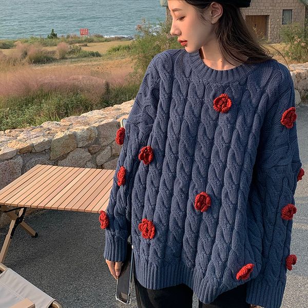 2colors 2021 autumn and winter korean style floral twist knitted sweaters women sweaters and pullovers womens (r99462), White;black
2colors 2021 autumn and winter korean style floral twist knitted sweaters women sweaters and pullovers womens (r99462), White;black
