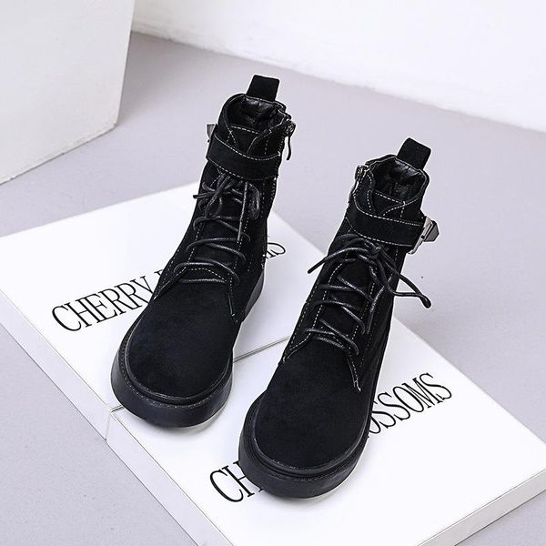 boots women's booties fall winter 2021 lace up thick soled heel versatile waterproof platform flock pu, Black
boots women's booties fall winter 2021 lace up thick soled heel versatile waterproof platform flock pu, Black