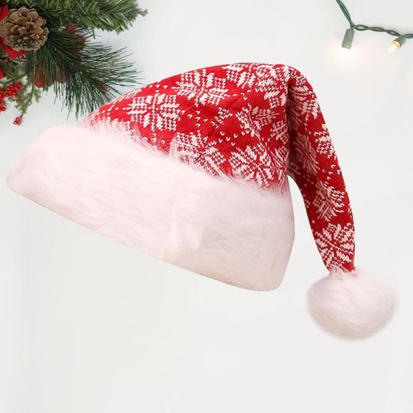 christmas decorations 1pc santa hat creative plush xmas snowflakes claus cap 
christmas decorations 1pc santa hat creative plush xmas snowflakes claus cap